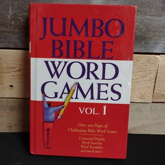 Jumbo Bible Word Games Vol 1 - Hardcover By Barbour Publishing, Inc. 2001 BC Ed. - Picture 1 of 2